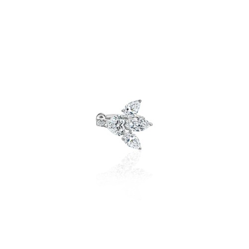 Earring Kaff, 18-carat white gold with diamonds