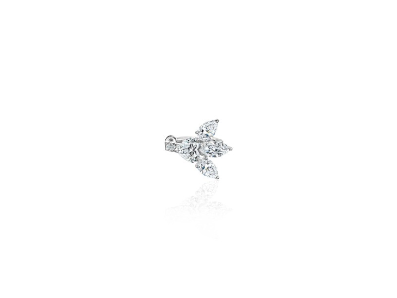 Earring Kaff, 18-carat white gold with diamonds