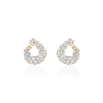 Earring, 18-carat yellow gold with diamonds