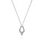 Necklace, 18-carat white gold with diamonds