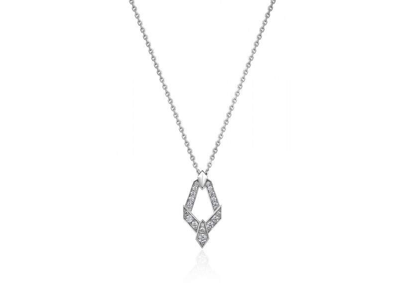 Necklace, 18-carat white gold with diamonds