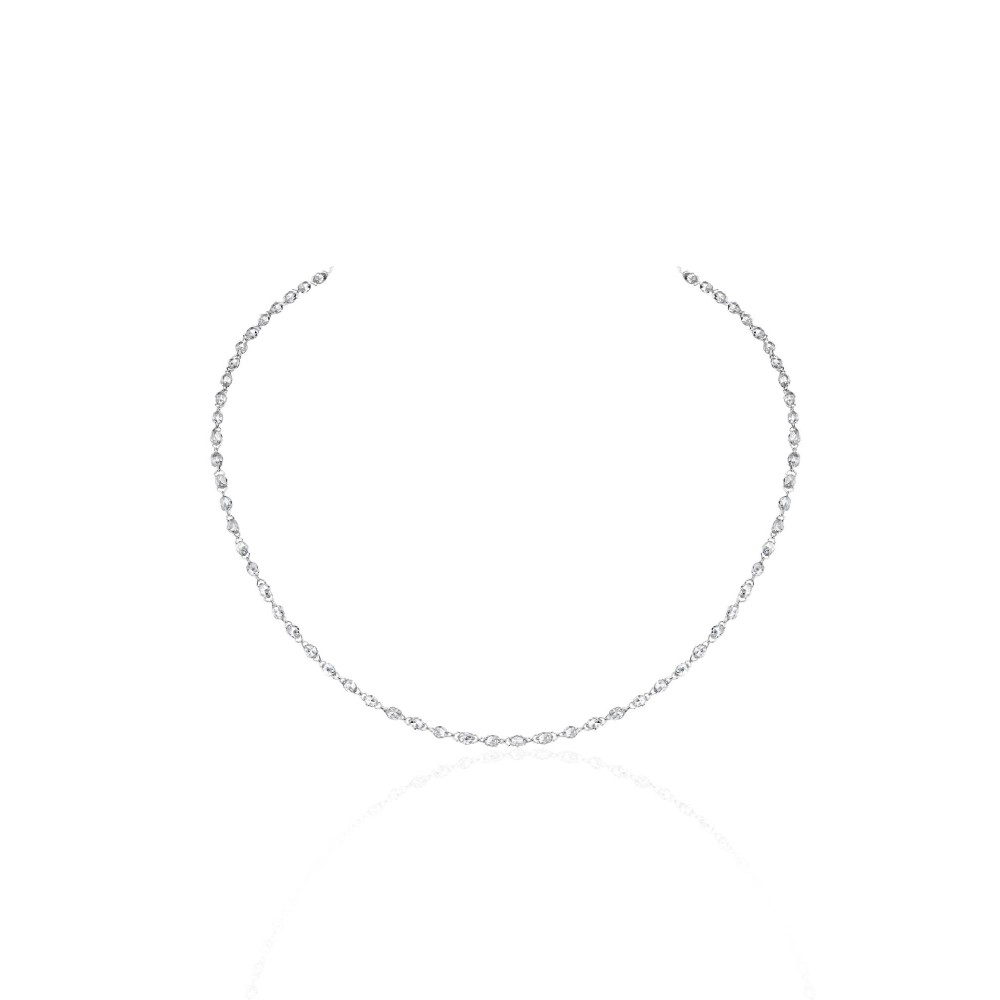 Necklace, 18-carat white gold with diamonds