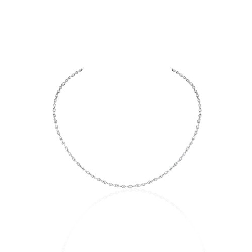 Necklace, 18-carat white gold with diamonds