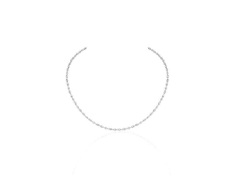 Necklace, 18-carat white gold with diamonds