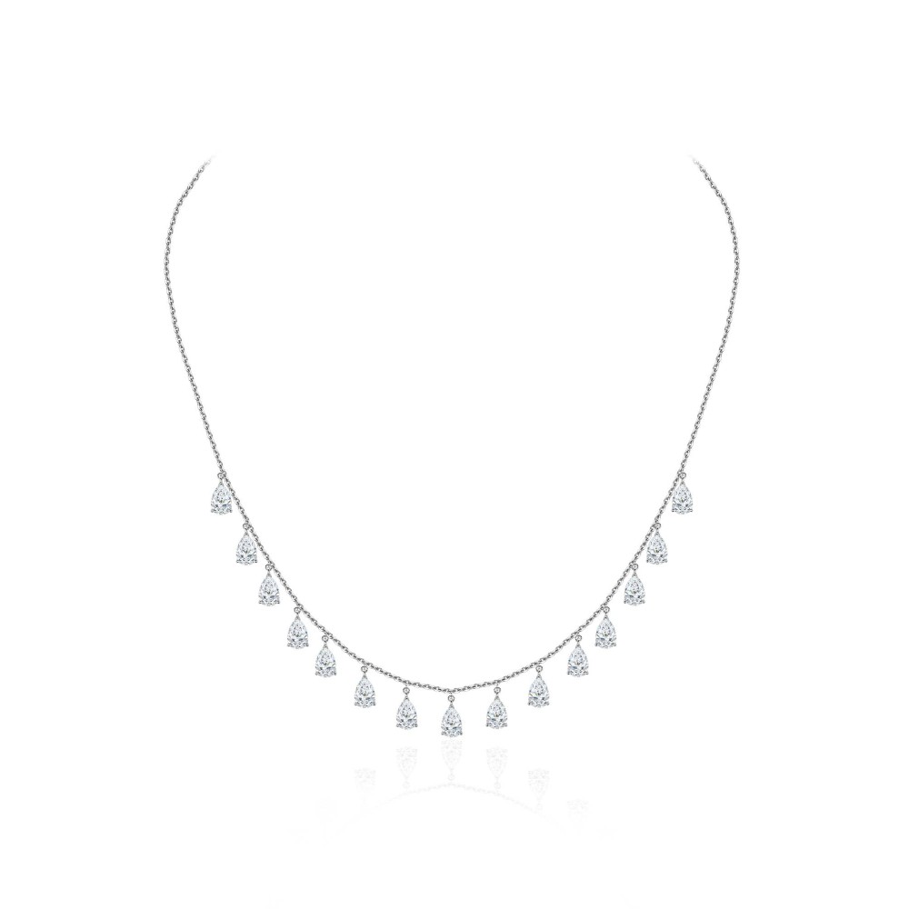 Necklace, 18-carat white gold with diamonds