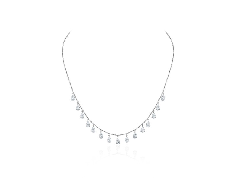 Necklace, 18-carat white gold with diamonds