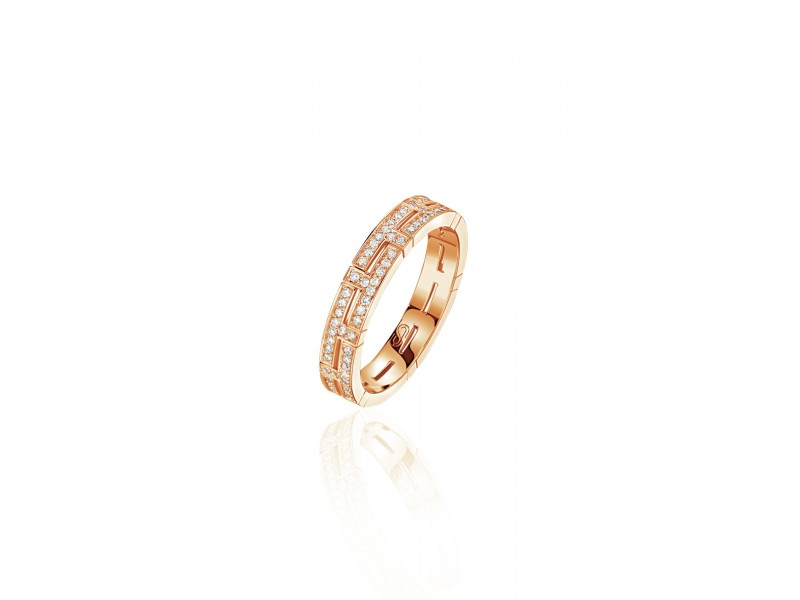 Кольцо, Розовое золото 750 пробы с бриллиантами