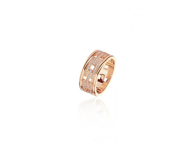 Кольцо, Розовое золото 750 пробы с бриллиантами