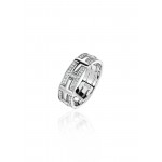 Ring, 18-carat white gold with diamonds