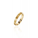 Мужское обручальное кольцо, Матовое желтое золото 750 пробы
