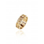 Ring, 18-carat yellow gold with diamonds