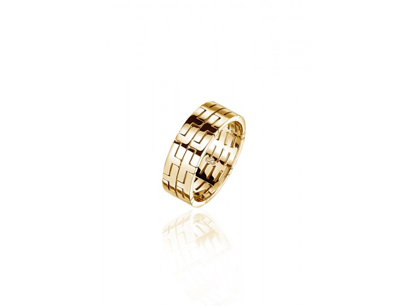 Мужское кольцо, Желтое золото 750 пробы с бриллиантами