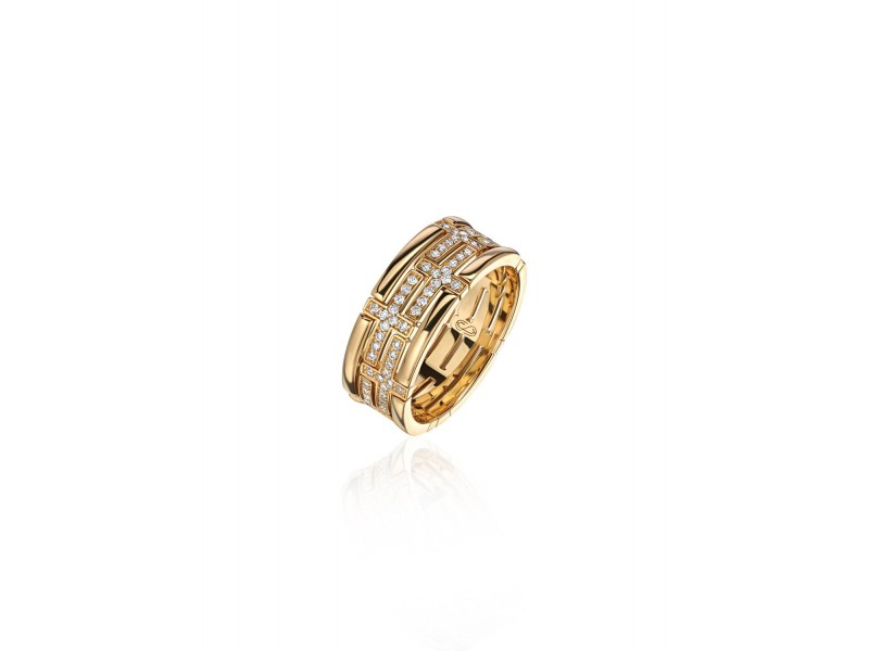 Кольцо, Желтое золото 750 пробы с бриллиантами