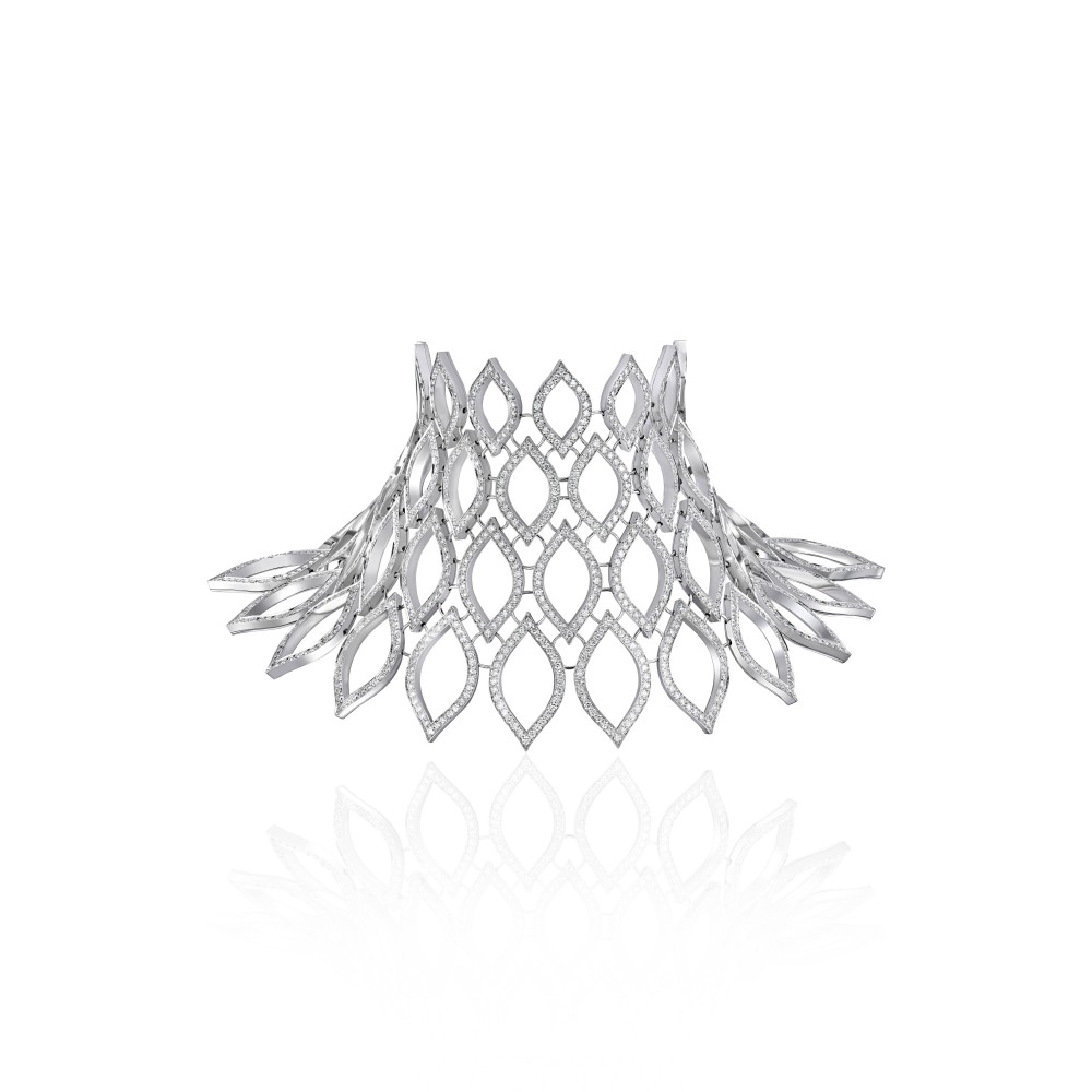 Bracelete, 18-carat white gold with diamonds