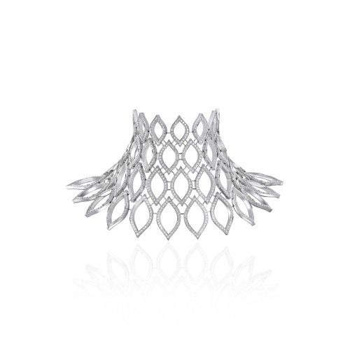 Bracelete, 18-carat white gold with diamonds