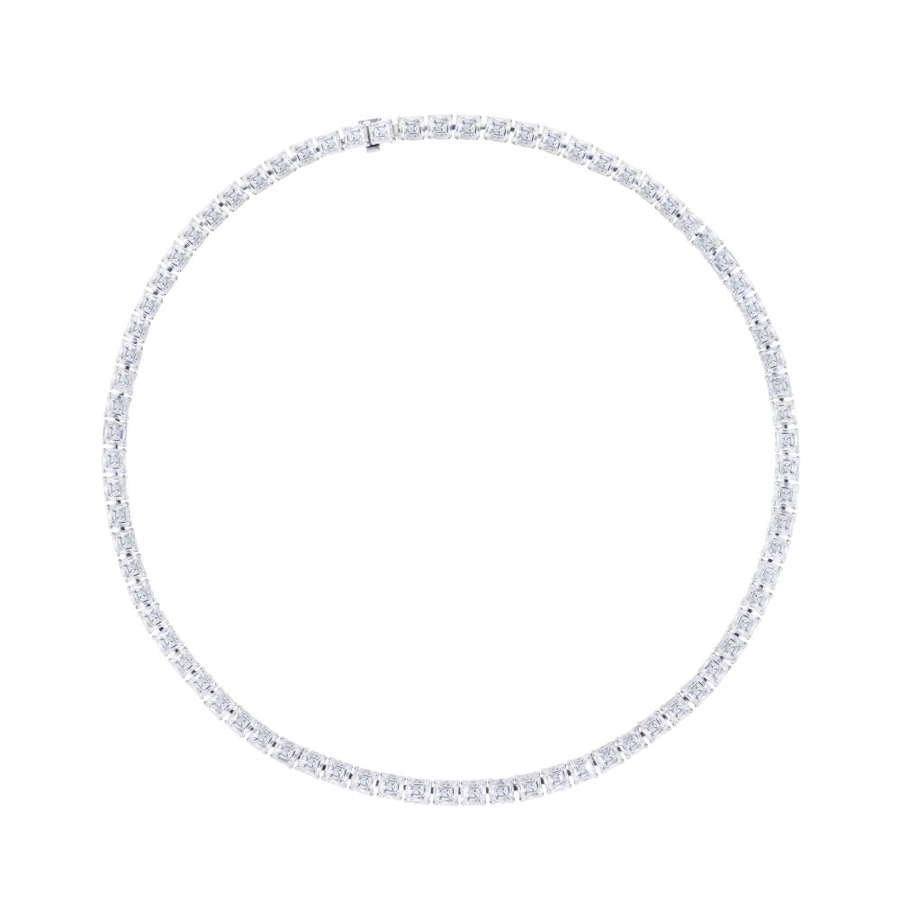 Necklace, 18-carat white gold with diamonds