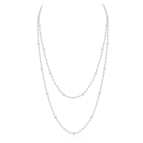 Necklace, 18-carat white gold with diamonds