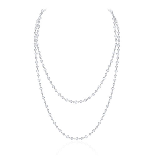 Necklace, 18-carat white gold with diamonds