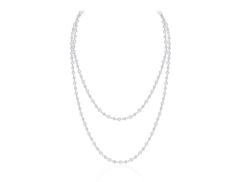 Necklace, 18-carat white gold with diamonds