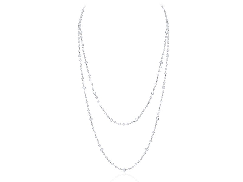 Necklace, 18-carat white gold with diamonds