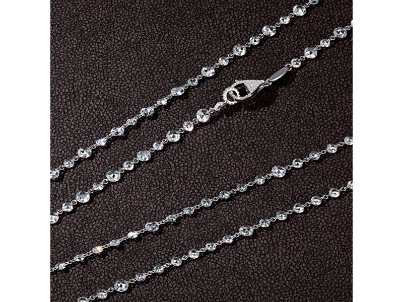 Necklace, 18-carat white gold with diamonds