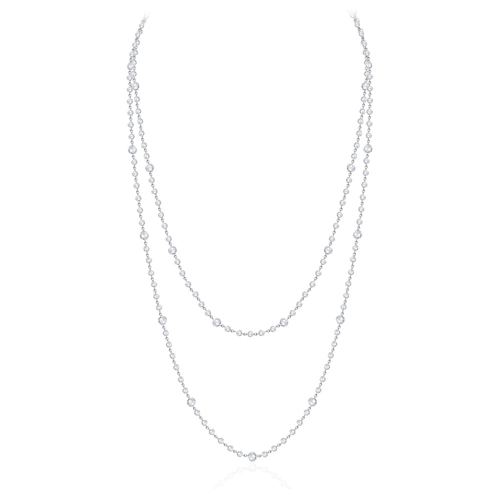 Necklace, 18-carat white gold with diamonds