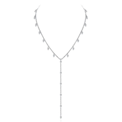 Necklace, 18-carat white gold with diamonds