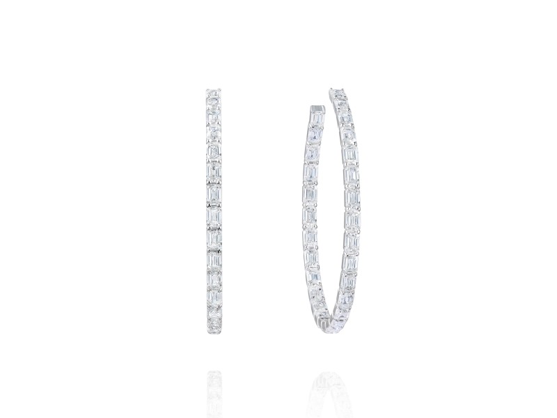 Earring 18-carat White gold with diamonds