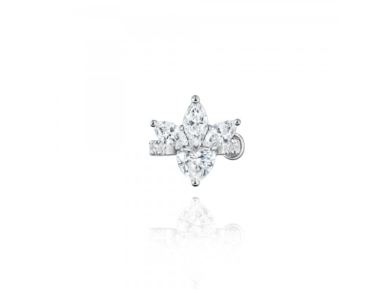 Earring Kaff, 18-carat White gold with diamonds