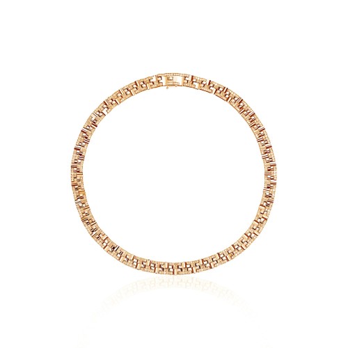 Necklace, 18-carat Pink gold with diamonds