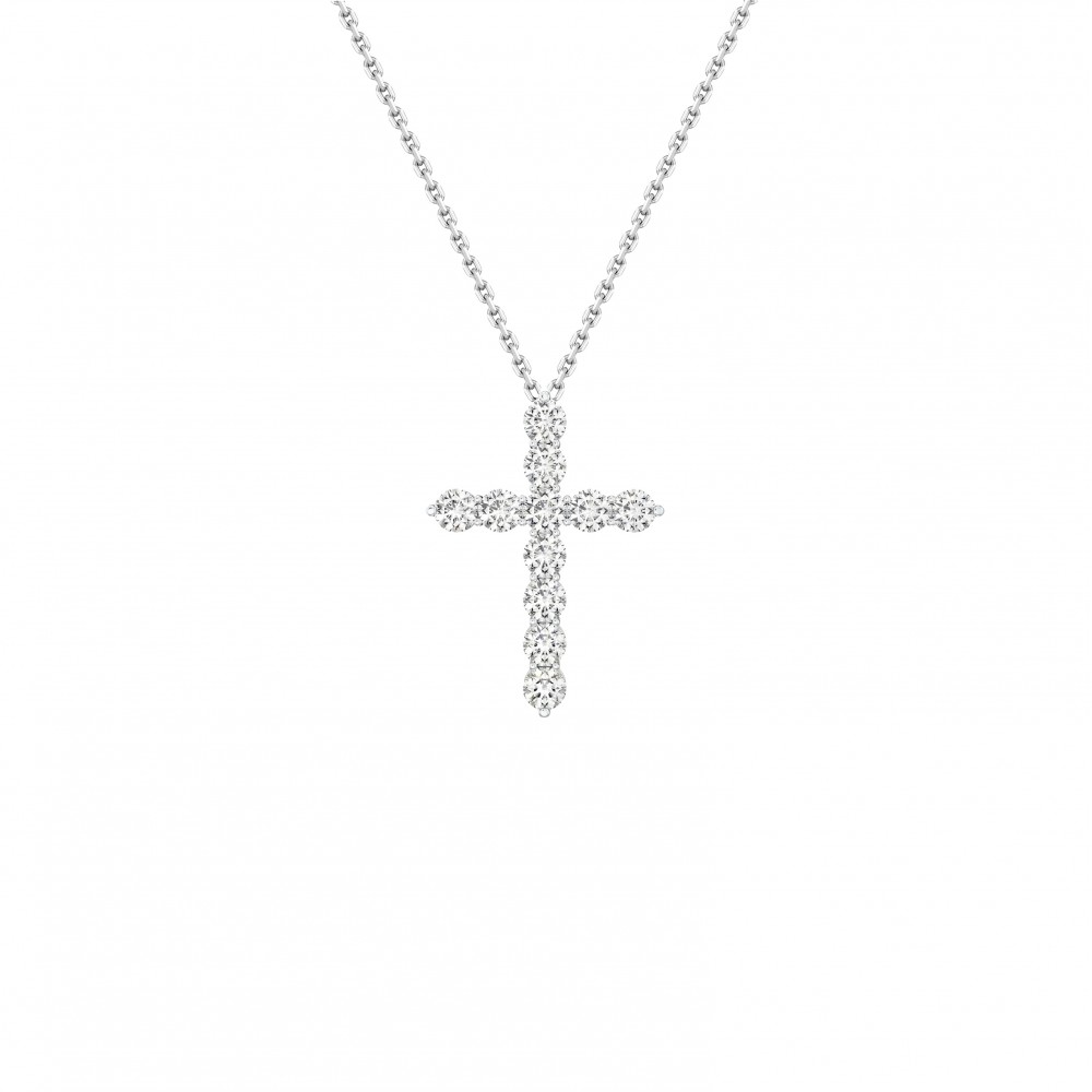 Necklace, 18-carat white gold with diamonds