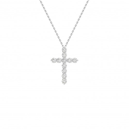 Necklace, 18-carat white gold with diamonds