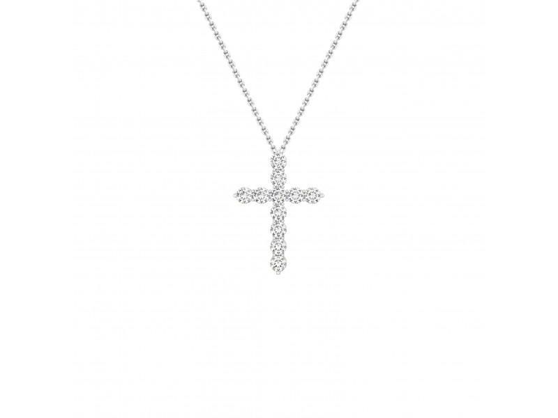 Necklace, 18-carat white gold with diamonds