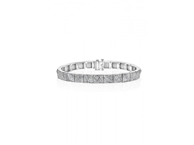 Bracelete 18-carat White gold with diamonds