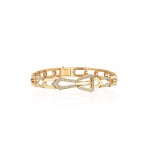 Bracelete 18-carat Yellow gold with diamonds