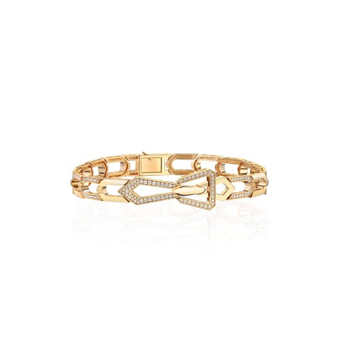 Bracelete 18-carat Yellow gold with diamonds