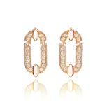 Earring 18-carat Pink gold with diamonds