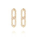 Earring 18-carat Pink gold with diamonds