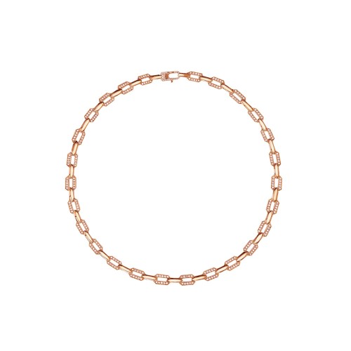 Necklace 18-carat Pink gold with diamonds