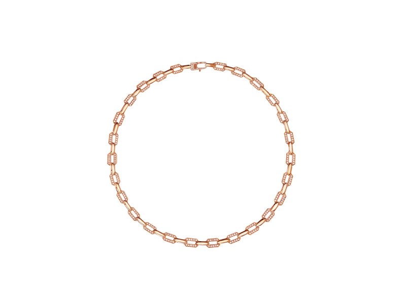 Necklace 18-carat Pink gold with diamonds