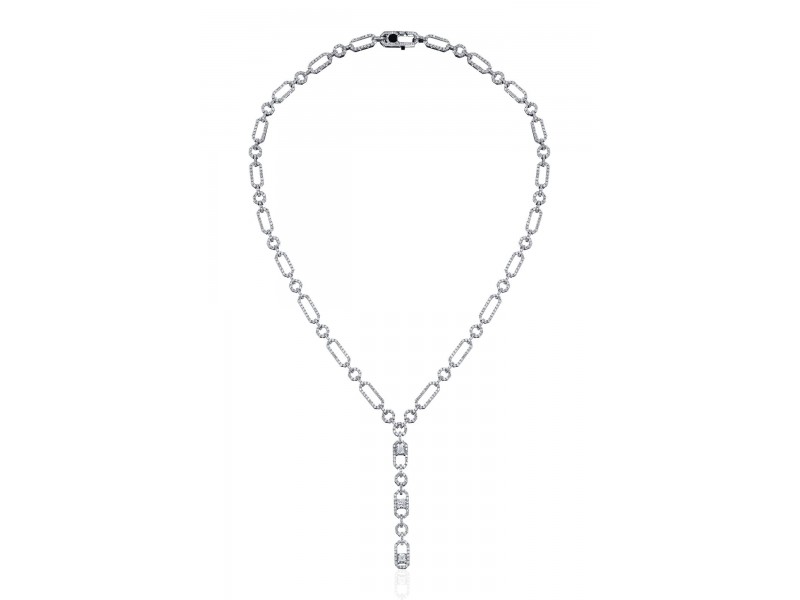 Necklace 18-carat White gold with diamonds