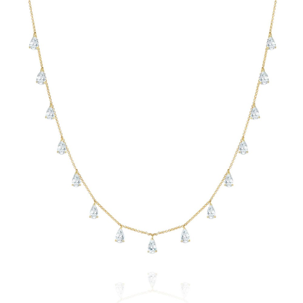 Necklace, 18-carat yellow gold with diamonds