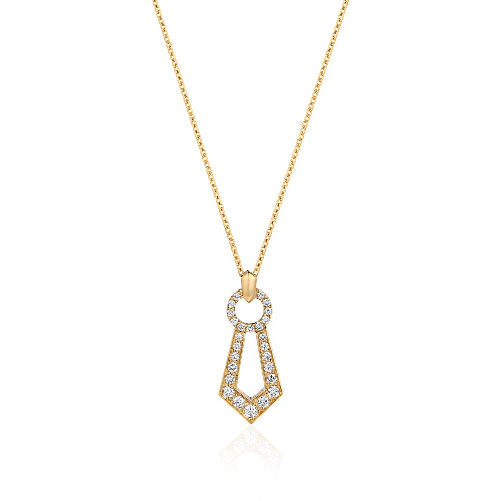 Necklace 18-carat Yellow gold with diamonds