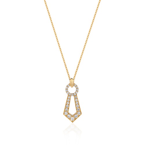 Necklace 18-carat Yellow gold with diamonds