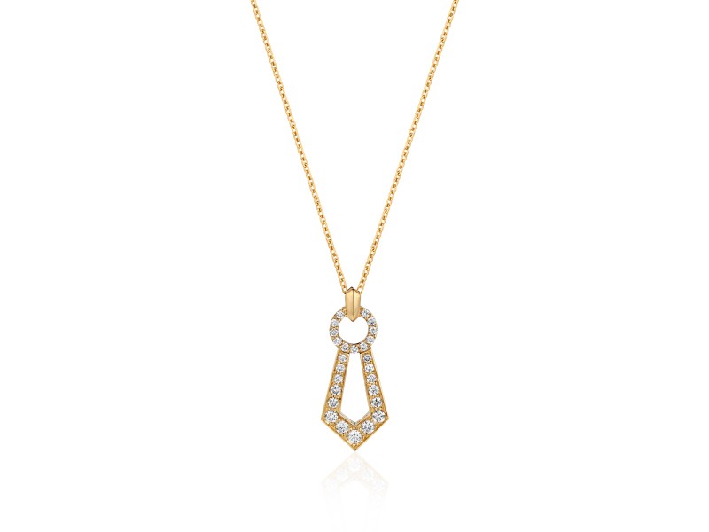 Necklace 18-carat Yellow gold with diamonds