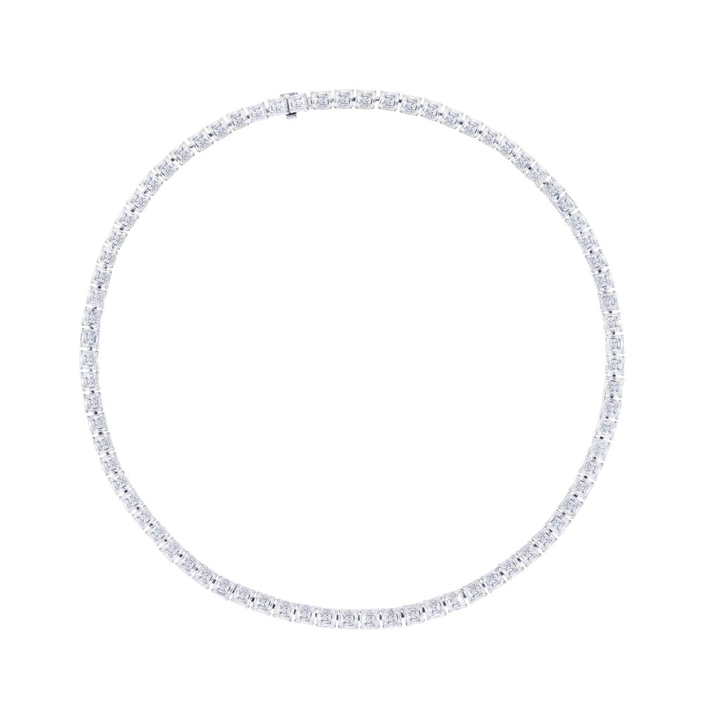 Necklace, 18-carat white gold with diamonds