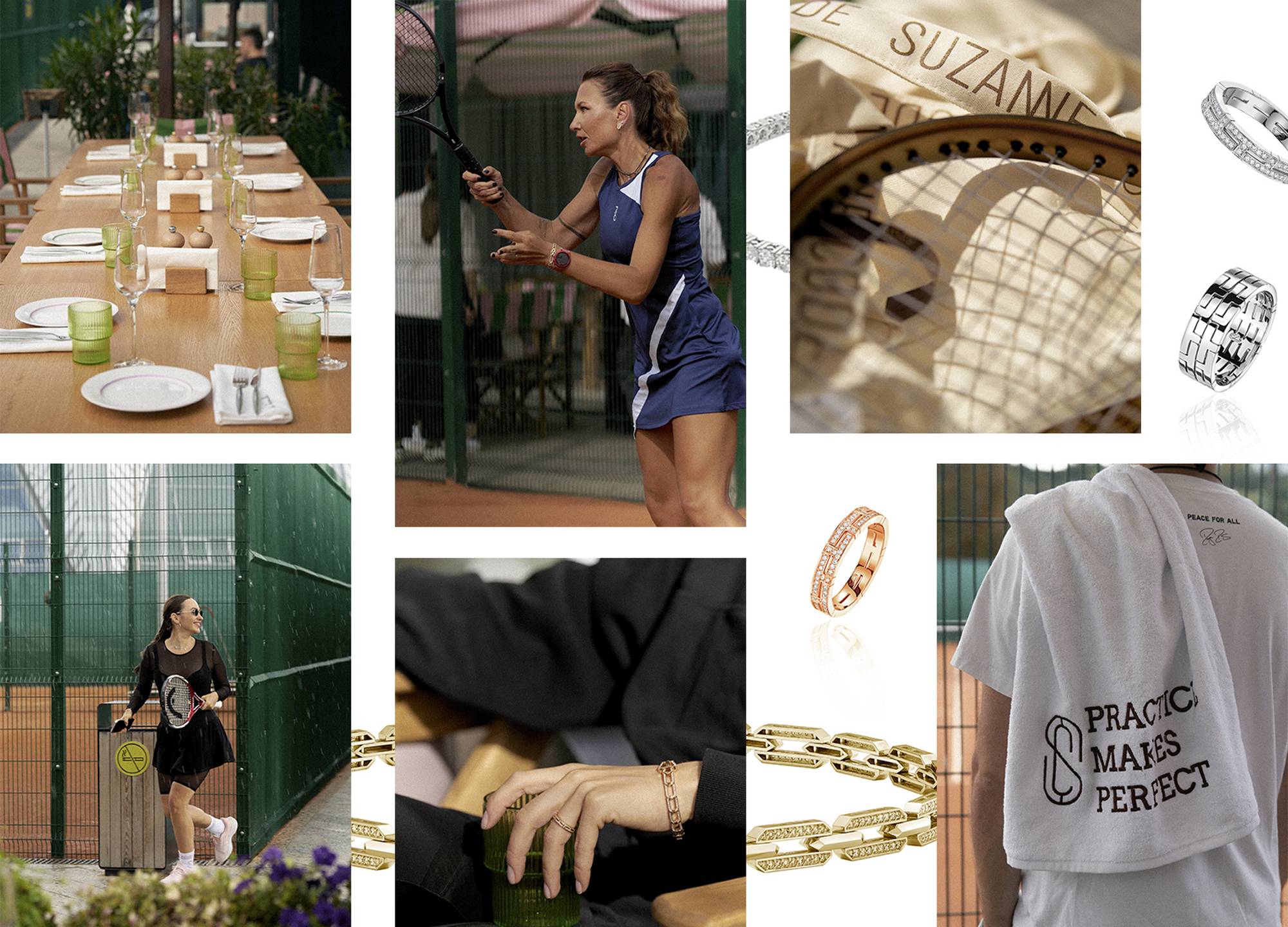 Sunday brunch and tennis by Suzanne Code Jewelry in the most fashionable tennis place in Moscow — La Raquette bistro